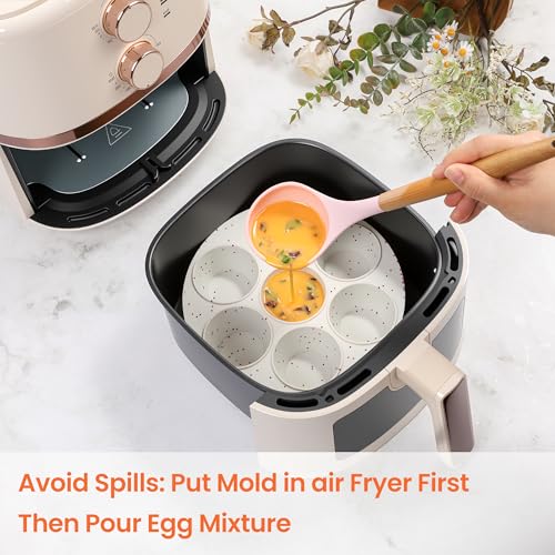 CAKETIME Silicone Muffin Pan for Air Fryer Oven, 7 Cups, 2 Pack - size: 2pcs: 7-Cup 2.5 in
