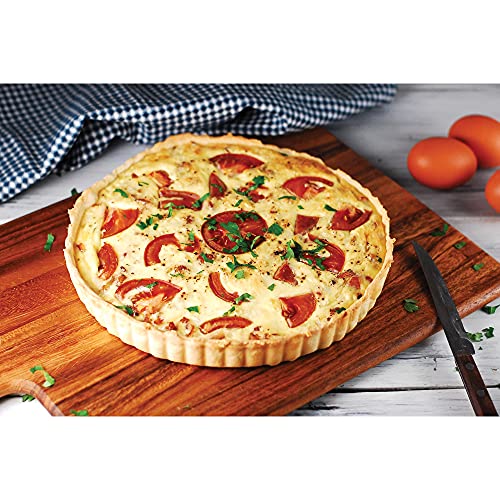 Mrs. Anderson's Baking Quiche Pan, Removable Base, Non-Stick Carbon Steel, PFOA Free, 9.5-Inch, Set of 2 - size: 9.5-Inch, Round, Set/2