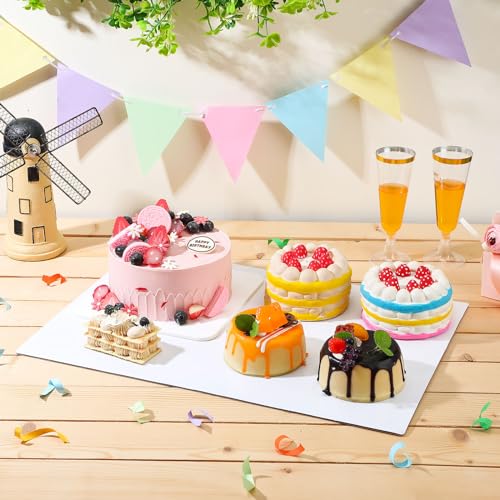 Skyygemm 12 Pcs 17 x 25 Inch Rectangle Cake Boards Half Sheet Cake Board Corrugated Single Wall Base for Pizza Dessert Base Pastries Food Bottoms Party Display Supplies Grease Proof Cardboard, White - size: 17 x 25 Inch