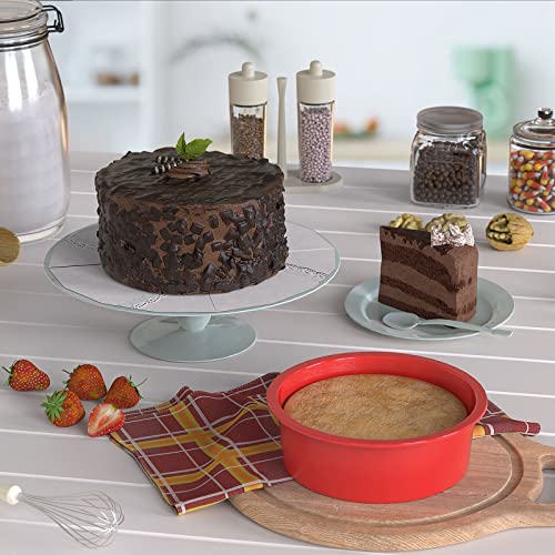6 inch Cake Pans, 4 Pack Nonstick Silicone Small Cake Pans