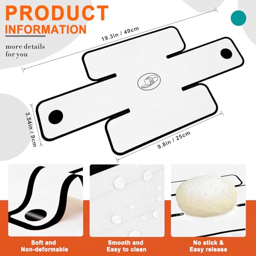Silicone Bread Sling, Non‑Stick Reusable Loaf Pan Liner for Baking, 4‑Pack - color: White 4-pack