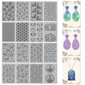 CHGCRAFT 16 Sheets Animal and Plant Clay Texture Mat Ocean Polymer Clay Texture Sheets DIY Tools for Pottery Earring Jewelry Making Stamp Engraving Machines, 4x2.6inch - style: Animal and Plant