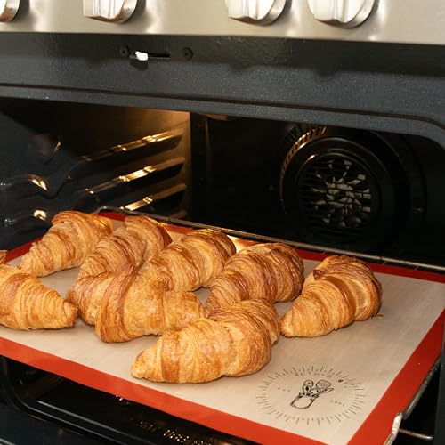Silicone Baking Mats - 1/2 Sheet Size Baking Sheet Liners, Pack of 4, Red - color: Red, size: Half Size Baking Mat Pack of 4
