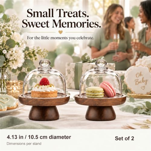 2 sets 4.1 inch of mini glass dessert cups, equipped with high-foot bases; small glass cake stand; transparent display plate, suitable for desserts, cheeses, candies, cakes and fruits. - color: 2 sets 4.1 inch of mini glass dessert cups,