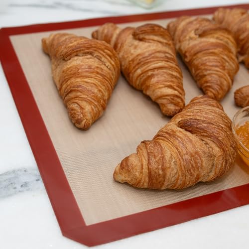 Silicone Baking Mats - 1/2 Sheet Size Baking Sheet Liners, Pack of 4, Red - color: Red, size: Half Size Baking Mat Pack of 4
