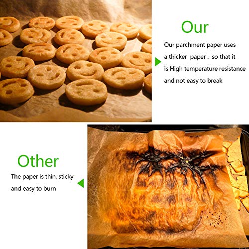 QYH 100 Pcs Parchment Paper Sheets for Baking, 8x12 Inches - size: 100 Pack-8"x12"
