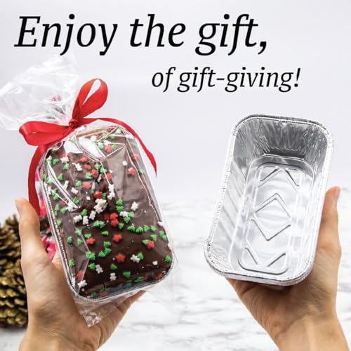 (55 Pack) 1LB Mini Foil Loaf Pans - 1 Pound Disposable Aluminum Baking Pans for Individual Bread, Cake, Meatloaf - Small Loaf Pans, Liners, Small Bread Tins 6 x 3.5 x 2 - color: 1 LB, size: Pack of 55