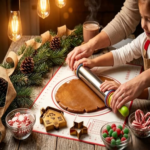 3-in-1 Adjustable Rolling Pin with Handle