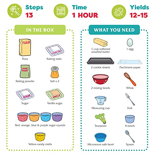 Baketivity Pretty Petals Kids Baking Kit with Pre-Measured Ingredients - color: Pretty Petals