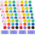 Nuanchu 8 Set 96 Pcs Tempera Paint Cakes with Tray Bulk, 12 Colors