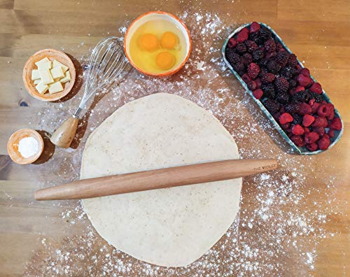 THE VIOLET Wooden French Rolling Pins for Baking, Fondant, Pasta, Dough, Pastry, Pizza, Cookies, Wood Rolling Pin, 17" Tapered Design - Essential Kitchen Tools (French 17 Inch) - size: French 17 Inch