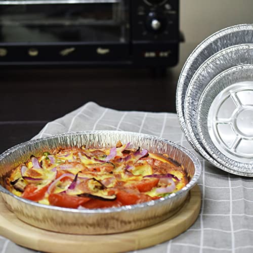 Waytiffer 9" Pie Pans (10pack) - Disposable Aluminum Foil Pie Tins,Heavy-duty, Baking Tin Plates, Standard Size - size: 10 Pack
