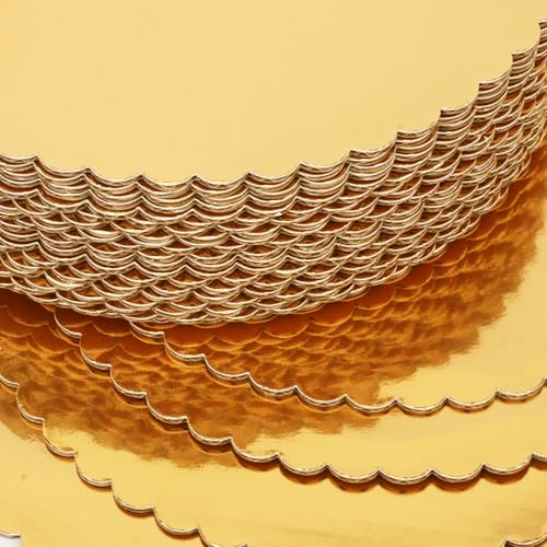 55 Pack 10 Inch Gold Cake Boards, Rounds Cake Cardboard - size: 55 Pack 10 Inch Gold Rounds