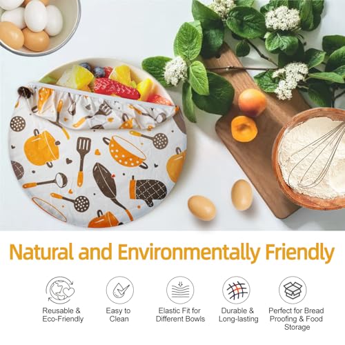 4PCS Reusable Beeswax Bowl Covers for Bread Proofing, Elastic Product - color: 4PCS-Kitchen Tools
