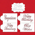 Large Script Celebration Cake Stencil Set by Designer Stencils