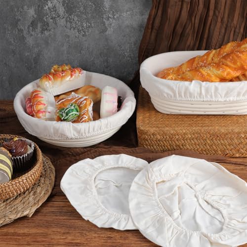4 Pack Banneton Liners, Reusable Washable Bread Proofing Covers