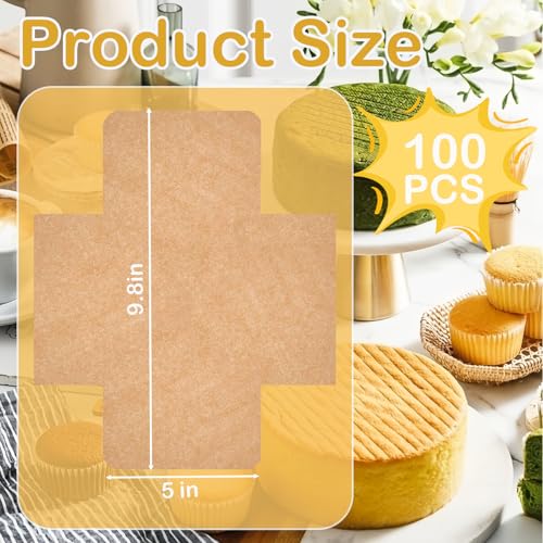 100Pcs Loaf Pan Liners, Bread Pan Parchment Liners for Baking Toast Bread, Cakes, Banana Bread, Cookies, Brown，Ideal for Parchment Paper for Baking Loaf Pans - size: Rectangular 10in
