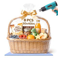 8 Pcs Shrink Wrap Bags, 30 x 40in Shrink Cellophane Bags for Gift Baskets - color: 30in x 40in-8pcs
