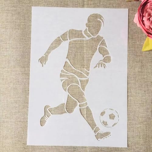 TIAMECH A4 Reusable Football Sports Stencil for Painting - style: Football Sports