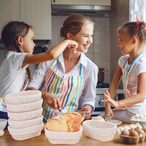 20 Pack Mini Banneton Bread Proofing Basket 7 Inch, Oval