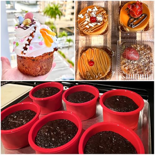 Alimat PluS 5 Pack 4 Inch Round Cake Pans with 100 Pcs Parchment Paper - size: 4 inches