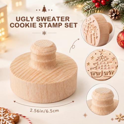 3 Set Classic Christmas Cookie Stamps, 2.5" Springerle Molds - style: Classic Christmas