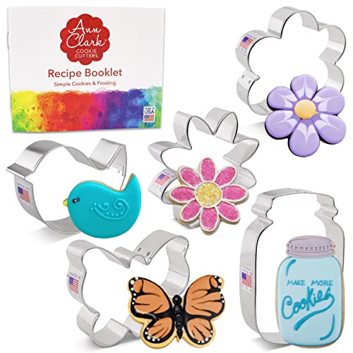 Ann Clark Mother's Day Flower Garden Cookie Cutter Set of 5, Made in USA