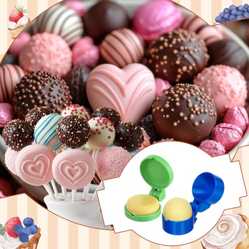 2 Pcs Round and Disc Cake Pop Mold Shapes Press Set, Sphere, Disc - color: Round and Disc, size: Small