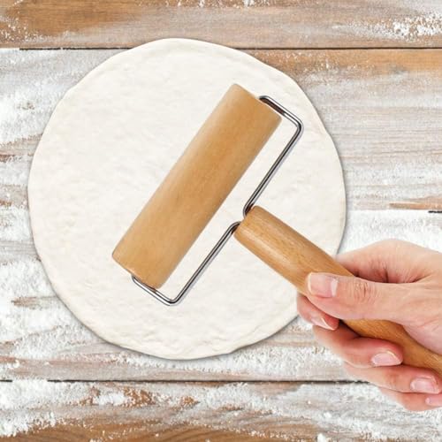 Pizza Rolling Pin, Small Rolling Pin, Non-Stick Wooden Dough Roller for Pastry Tortilla Pizza Cookie Dumpling(Type 3) - size: Type 3