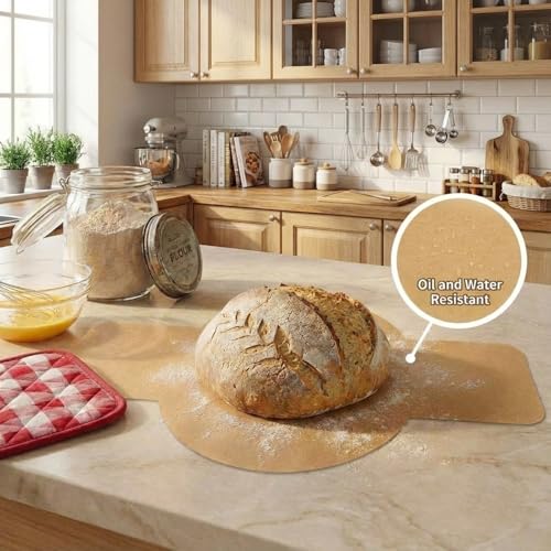 Marspark 100 Pcs Parchment Paper Bread Sling, Round - style: Round