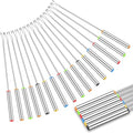18 Pack Stainless Steel Fondue Forks, 9.3 In, 6 Colors