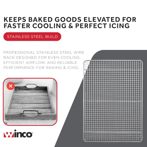 Winco Full Size Full-size Stainless Steel Sheet Pan Grate