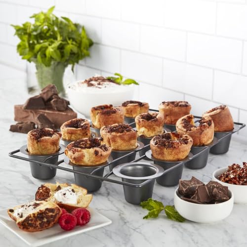 Chicago Metallic 26121 Professional 12-Cup Non-Stick Mini-Popover Pan, 16-Inch-by-10.75-Inch - size: 12-Cup