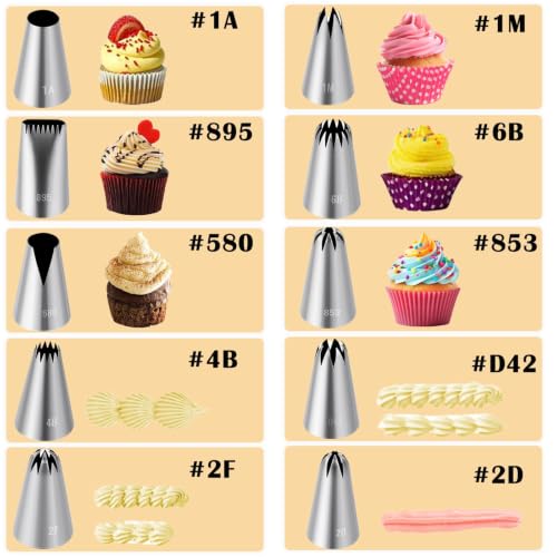 NOVANO 14pcs Large Piping Tips Set