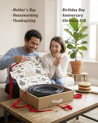 Round Turkey Roasting Pan Set of 4, Enamel Deep Dish Pizza Baking Pan - color: Green