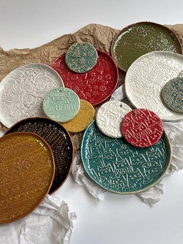 MEADOW Embossing Rolling Pin. Laser Engraved Rolling Pin for Pottery and Cookies by Algis Crafts