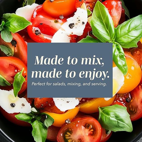 COOK WITH COLOR Mixing Bowls with Lids - 12 Piece Plastic Nesting Bowls Set includes 6 Prep Bowls and 6 Lids, Microwave Safe Mixing Bowl Set, Denim Diamond - color: Denim Diamond
