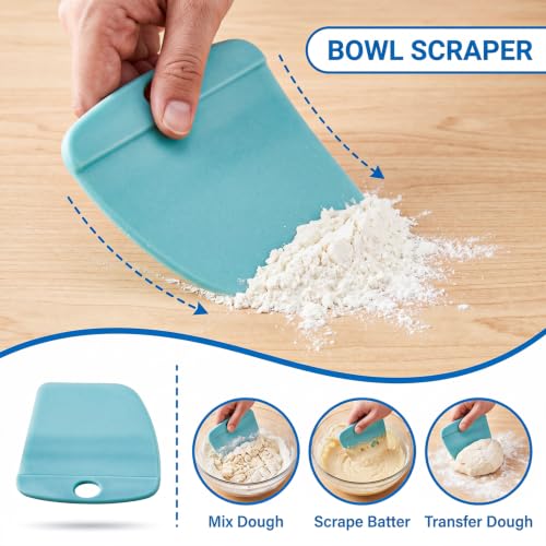 2 in 1 Dough Scraper and Bench Cutter for Kitchen Baking