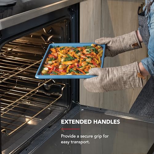 KitchenAid 13x18in Nonstick Aluminized Steel Baking Sheet, Blue Velvet - color: Blue Velvet, size: 13 x 18 Inch