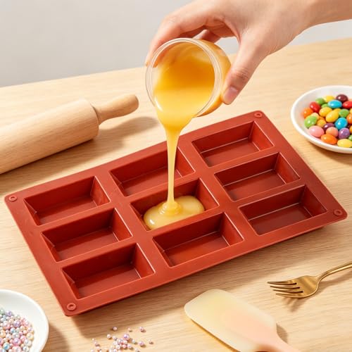 9 Cavity Trapezoid Blocks Silicone Candy Molds - color: Style C