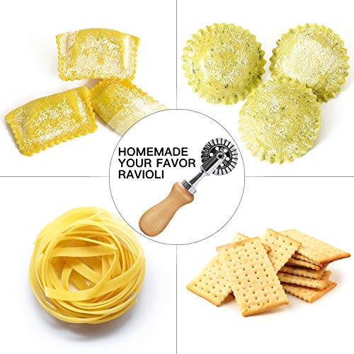 Pasta Maker Cutter Wheel - Pastry Cutter Wheel - Dough Ravioli Pizza Cutter Wheel for Home and Kitchen, 1.3"