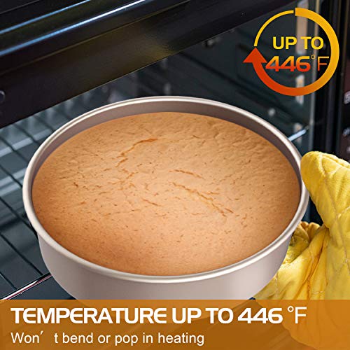 CHEFMADE Round Cake Pan Set, 6-Inch and 8-Inch with Removable Loose Bottom - color: Champagne Gold, size: 6-inch & 8-inch