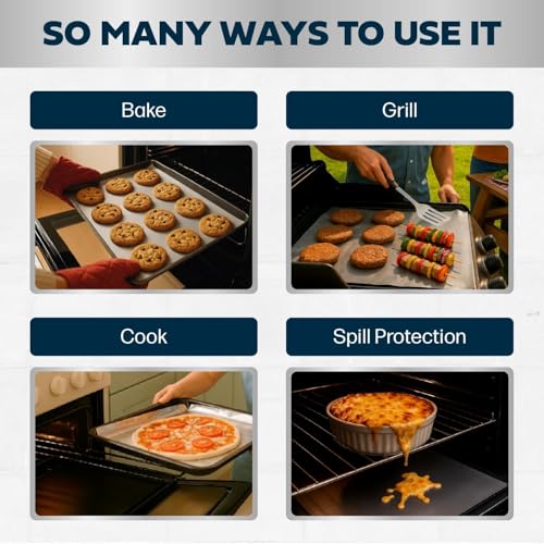 Cooks Innovations Non-Stick Oven Liner 1 Pack BPA-Free Heat Resistant Mat - color: Silver