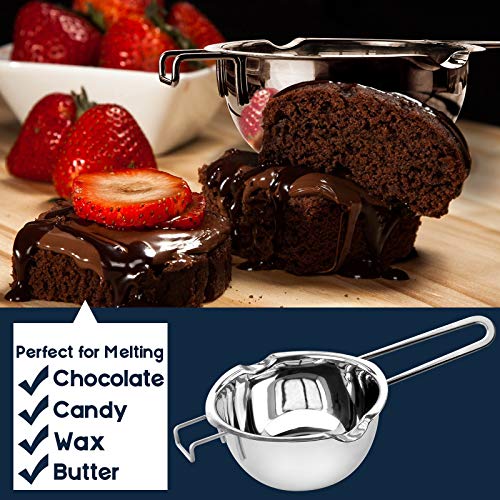 1QT Double Boiler Chocolate/Wax/Candy Melting Pot with Silicone Spatula - size: 1000ML
