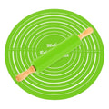 uxcell 6.7 Inch Silicone Rolling Pin and Pastry Baking Mat Set Green - color: Green