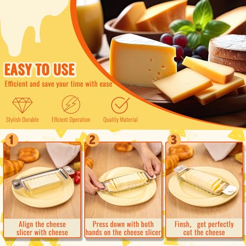 Stainless Steel Butter Cutter for Uniform 1/4-Inch Cheese and Butter Slices