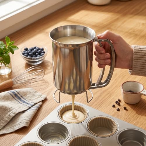 GLOGLOW 1000ml Stainless Steel Pancake Batter Dispenser