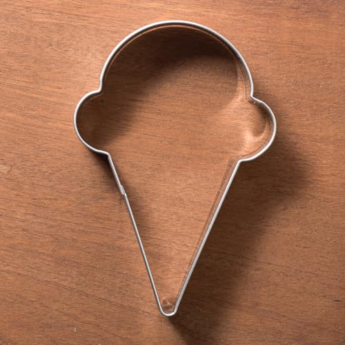 LILIAO Ice Cream Cone Cookie Cutter 4 inches (One Scoop) - size: One Scoop