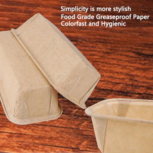 50 Pcs Disposable Paper Loaf Pans for Baking, Large Rectangular - color: rectangular-50