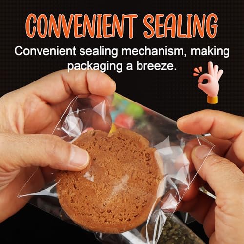 120Pcs Cellophane bags, 7x10 Self Sealing Cellophane Bags, Clear Cookie Bags, Resealable Treat Bag for Fresh Cookies, Candy, Gifts, and Product - color: 7x10 120Pcs